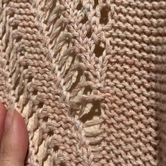 American Rag Short Sleeve Cardigan - Light Pink - Size S/M - 100% Cotton - Picture 5 of 8